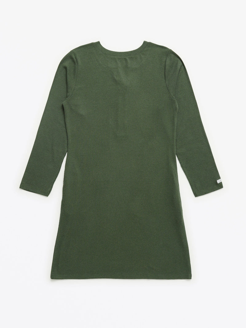 Holy Pals Adult Women's Pajamas Solid Olive Womens Nightgown PJ Ribbed Cotton-Bamboo Blend