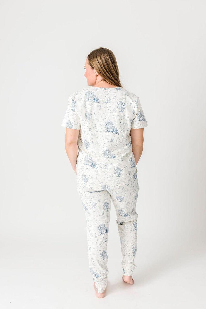 Holy Pals Adult Women's Pajamas The Empty Tomb Womens PJ Short Sleeve Jogger Set Cotton