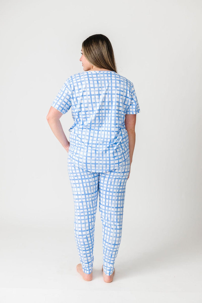Holy Pals Adult Women's Pajamas The Risen Son Womens PJ Short Sleeve Jogger Set Bamboo