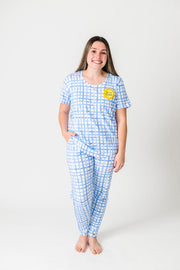 Holy Pals Adult Women's Pajamas The Risen Son Womens PJ Short Sleeve Jogger Set Bamboo