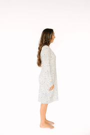Holy Pals Adult Women's Pajamas Walking on Water Womens Nightgown PJ Ribbed Cotton-Bamboo Blend