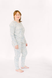 Holy Pals Adult Women's Pajamas Walking on Water Womens PJ Jogger Set Ribbed Cotton-Bamboo Blend
