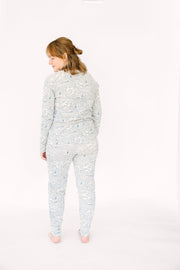 Holy Pals Adult Women's Pajamas Walking on Water Womens PJ Jogger Set Ribbed Cotton-Bamboo Blend