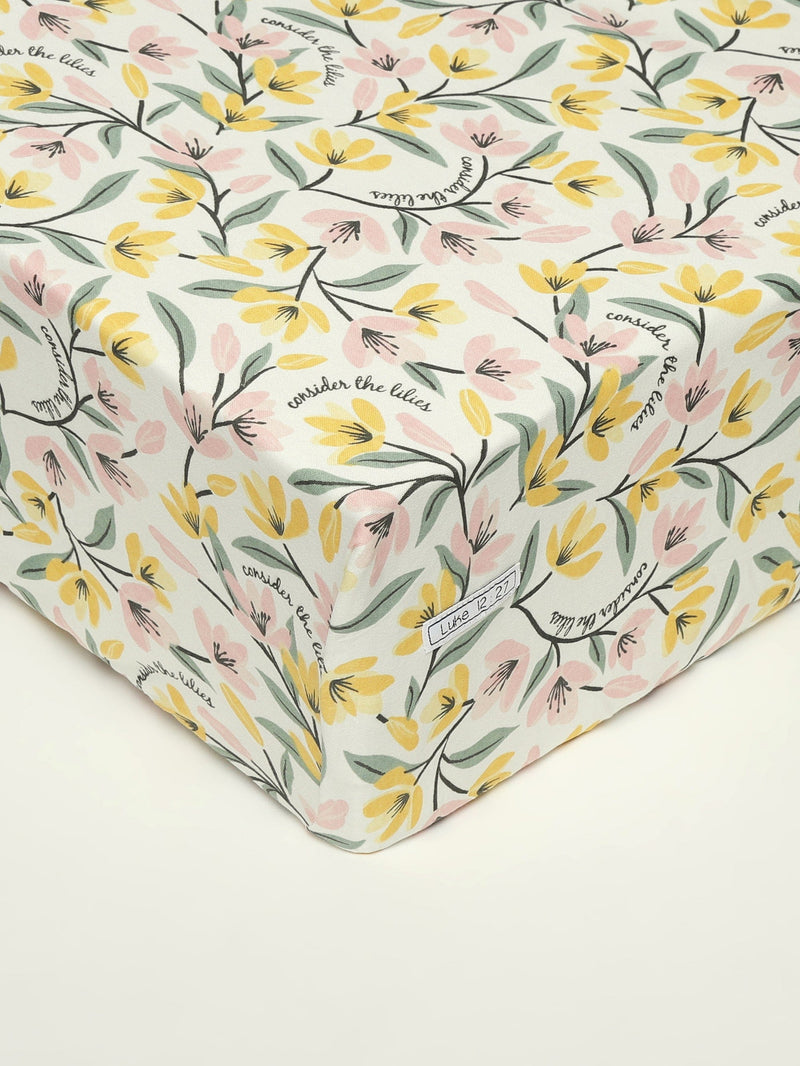 Holy Pals Bedsheet Consider the Lilies Bedsheet Cotton