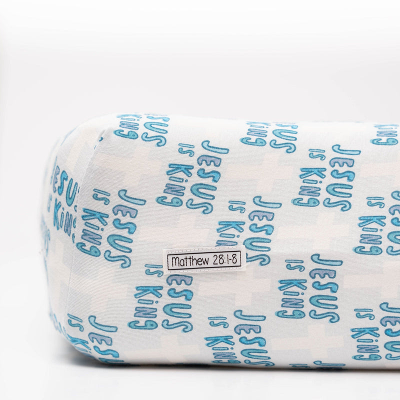 Holy Pals Bedsheet Jesus Is King Blue Bedsheet Bamboo