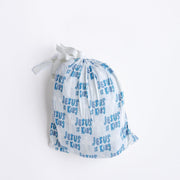 Holy Pals Bedsheet Jesus Is King Blue Bedsheet Bamboo