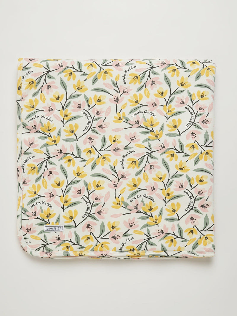 Holy Pals Blankets Consider the Lilies Blanket Cotton