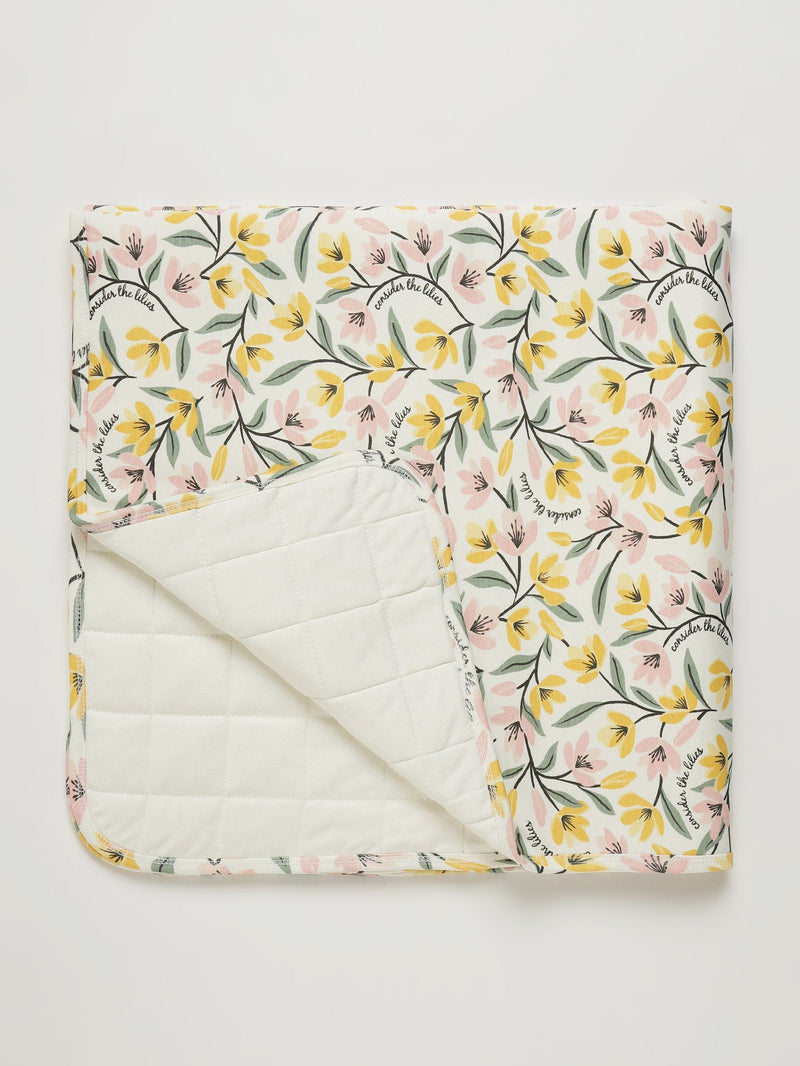 Holy Pals Blankets Consider the Lilies Blanket Cotton