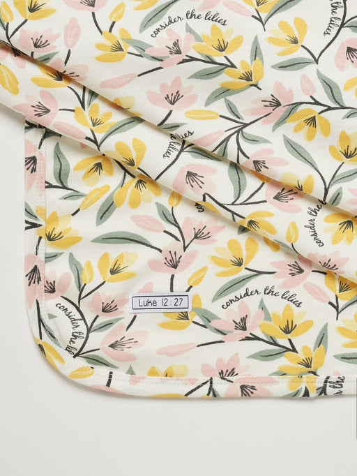 Holy Pals Blankets Consider the Lilies Swaddle Cotton