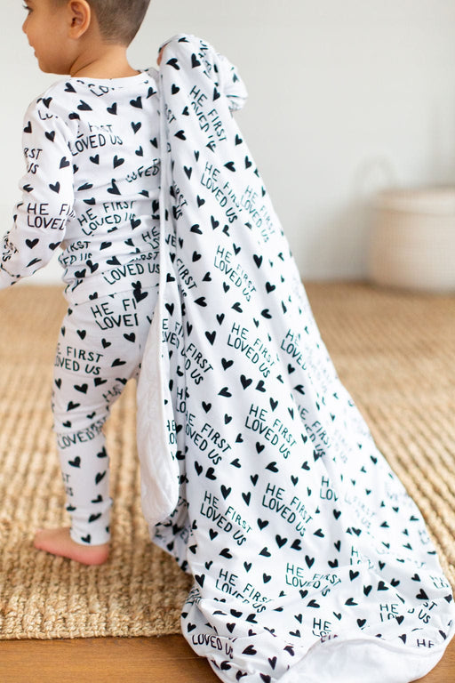 Holy Pals Blankets He First Loved Us Blanket Cotton