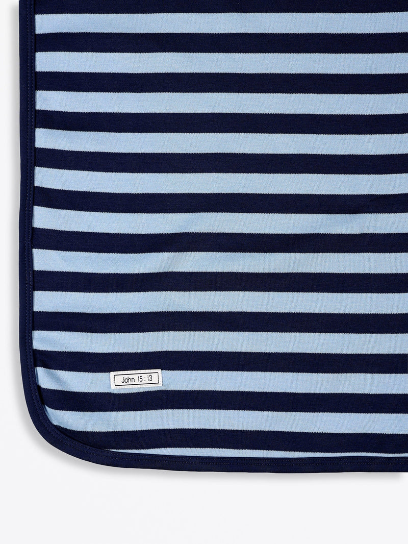 Holy Pals Blankets No Greater Love Blue Swaddle Cotton