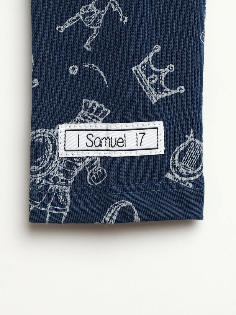 Holy Pals Bodysuit David & Goliath Sailor Blue Long Sleeve Bodysuit Cotton