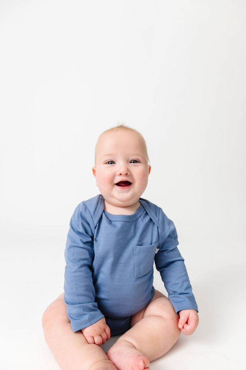 Holy Pals Bodysuit Infinity Prayer Pocket Long Sleeve Bodysuit Cotton
