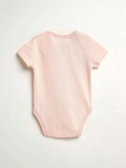 Holy Pals Bodysuit Pink Prayer Pocket Short Sleeve Bodysuit Cotton