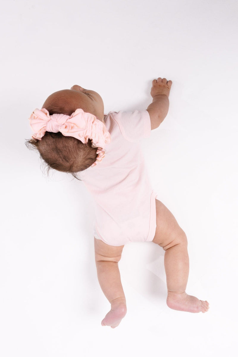 Holy Pals Bodysuit Pink Prayer Pocket Short Sleeve Bodysuit Cotton