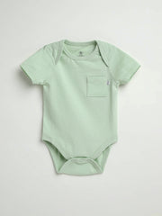 Holy Pals Bodysuit Pistachio Prayer Pocket Short Sleeve Bodysuit Cotton