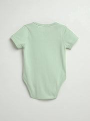 Holy Pals Bodysuit Pistachio Prayer Pocket Short Sleeve Bodysuit Cotton