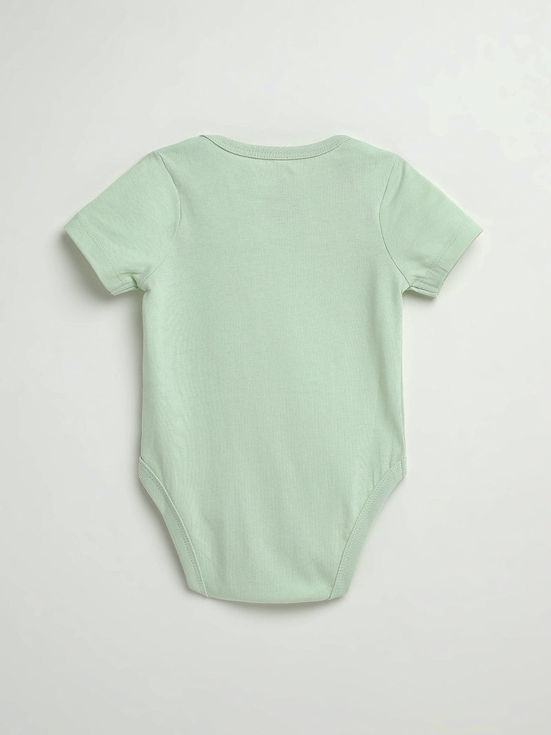 Holy Pals Bodysuit Pistachio Prayer Pocket Short Sleeve Bodysuit Cotton