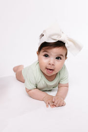 Holy Pals Bodysuit Pistachio Prayer Pocket Short Sleeve Bodysuit Cotton
