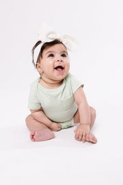 Holy Pals Bodysuit Pistachio Prayer Pocket Short Sleeve Bodysuit Cotton