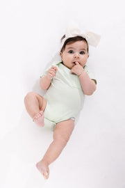 Holy Pals Bodysuit Pistachio Prayer Pocket Short Sleeve Bodysuit Cotton