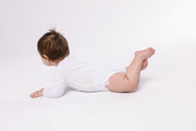 Holy Pals Bodysuit White Prayer Pocket Long Sleeve Bodysuit Cotton