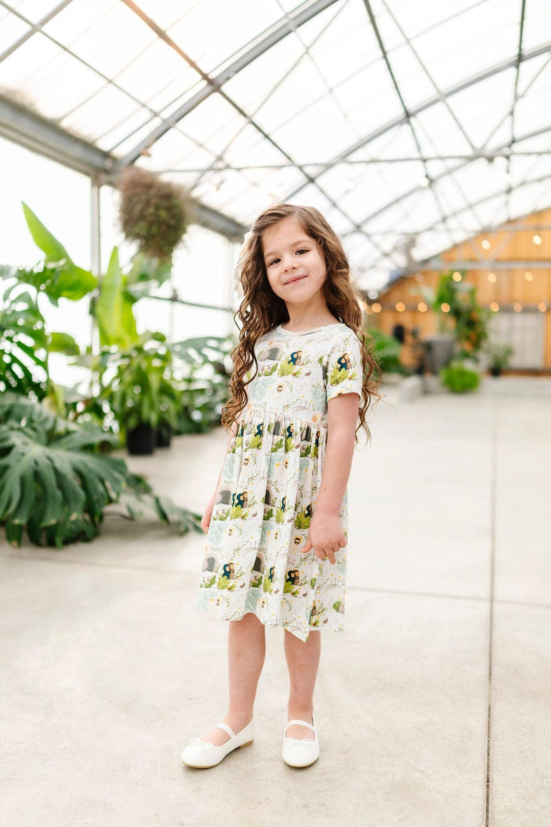 Holy Pals Dress He Is Risen Short Sleeve Twirl Dress Cotton