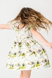 Holy Pals Dress He Is Risen Short Sleeve Twirl Dress Cotton