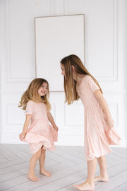 Holy Pals Dress Salvation Garden Pink Twirl Dress Bamboo