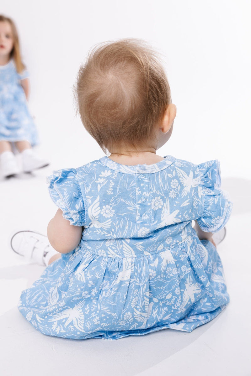Holy Pals Dresses Birds of the Air Short Sleeve Twirl Dress Bodysuit Cotton
