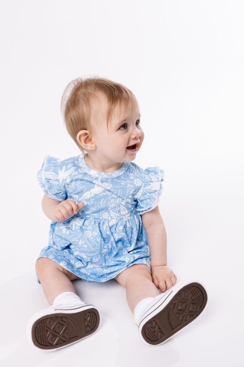 Holy Pals Dresses Birds of the Air Short Sleeve Twirl Dress Bodysuit Cotton