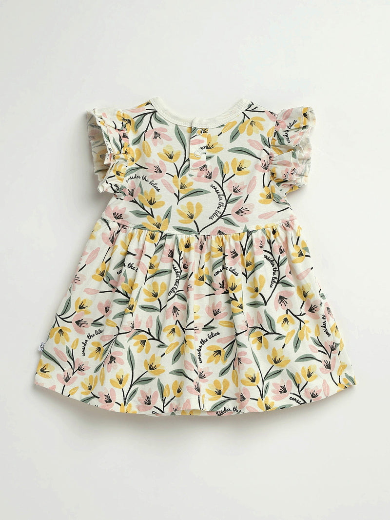 Holy Pals Dresses Consider the Lilies Short Sleeve Twirl Dress Bodysuit Cotton