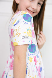 Holy Pals Dresses For God So Loved The World Twirl Dress Cotton