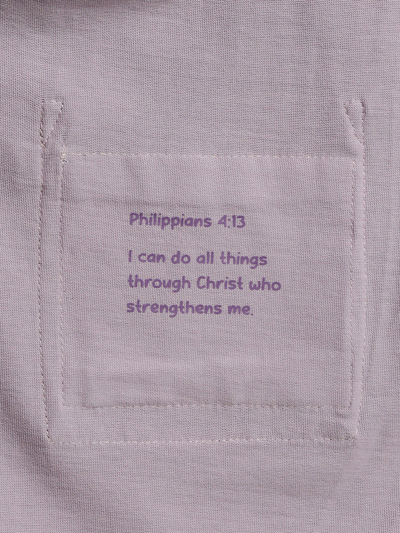 Holy Pals Dresses Lilac Prayer Pocket Short Sleeve Twirl Dress Cotton