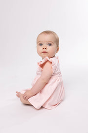 Holy Pals Dresses Pink Prayer Pocket Short Sleeve Twirl Dress Bodysuit Cotton