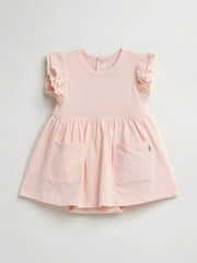 Holy Pals Dresses Pink Prayer Pocket Short Sleeve Twirl Dress Bodysuit Cotton