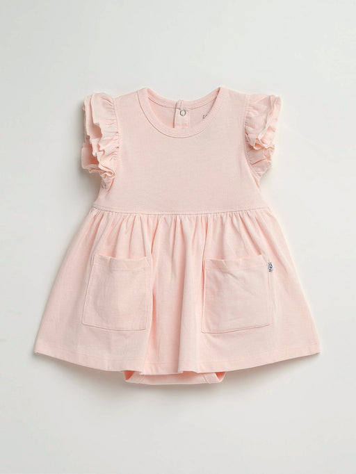 Holy Pals Dresses Pink Prayer Pocket Short Sleeve Twirl Dress Bodysuit Cotton