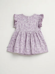 Holy Pals Dresses Queen Esther Lavender Short Sleeve Twirl Dress Bodysuit Cotton