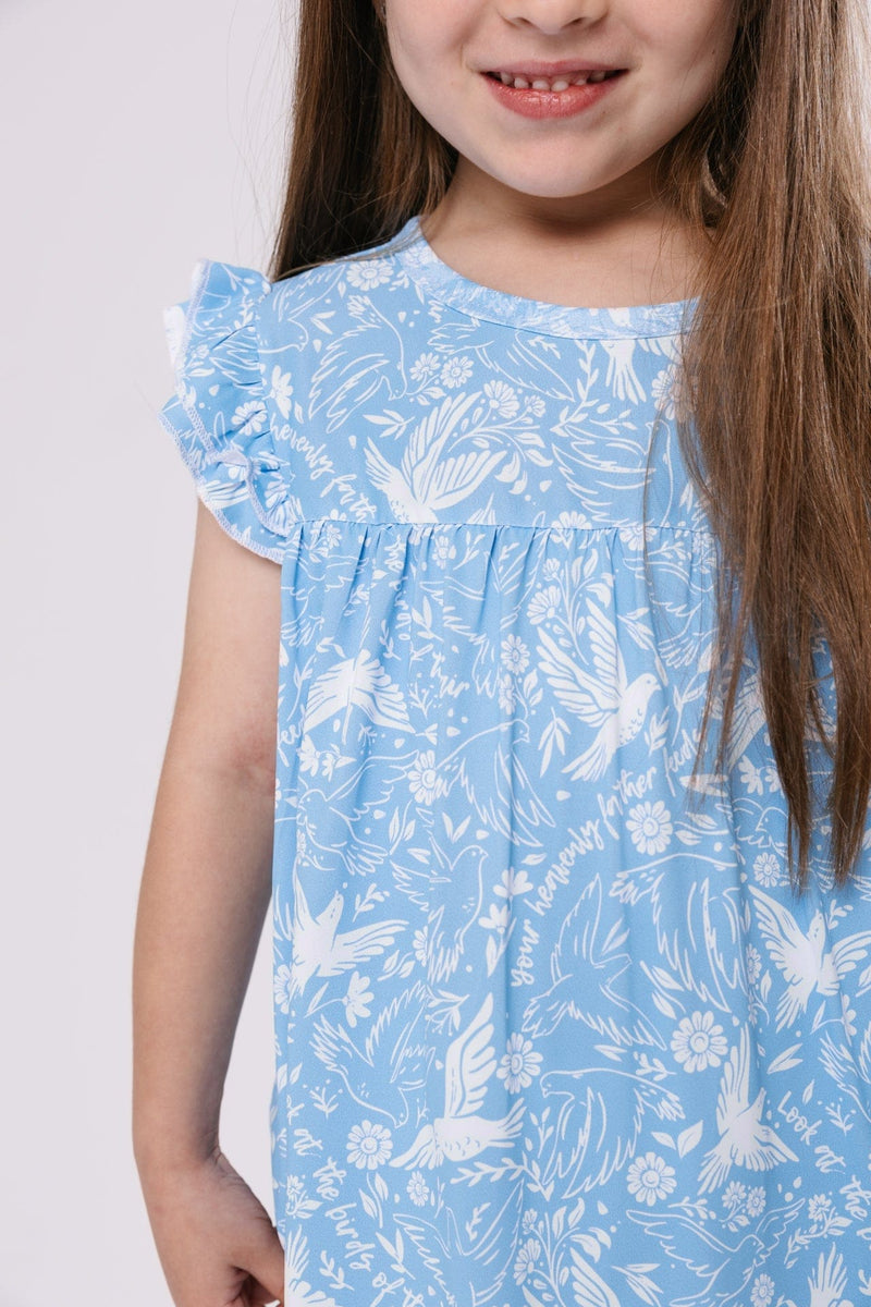 Holy Pals Girls Nightgowns Birds of the Air PJ Girls Nightgown Polyester