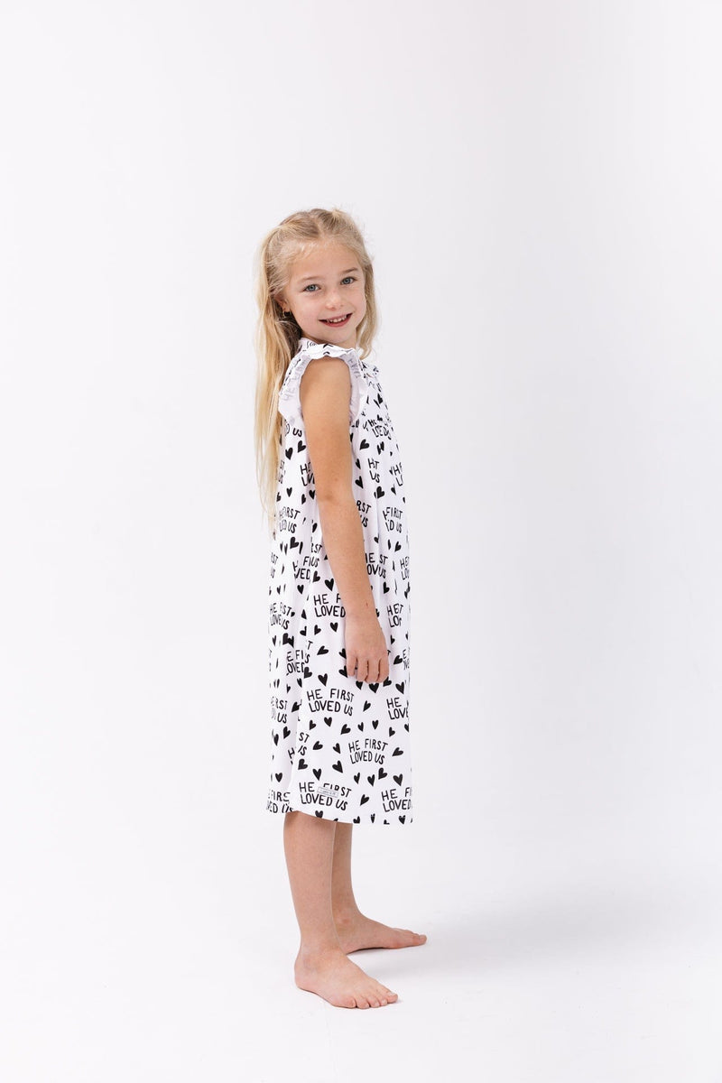 Holy Pals Girls Nightgowns He First Loved Us Nightgown Polyester
