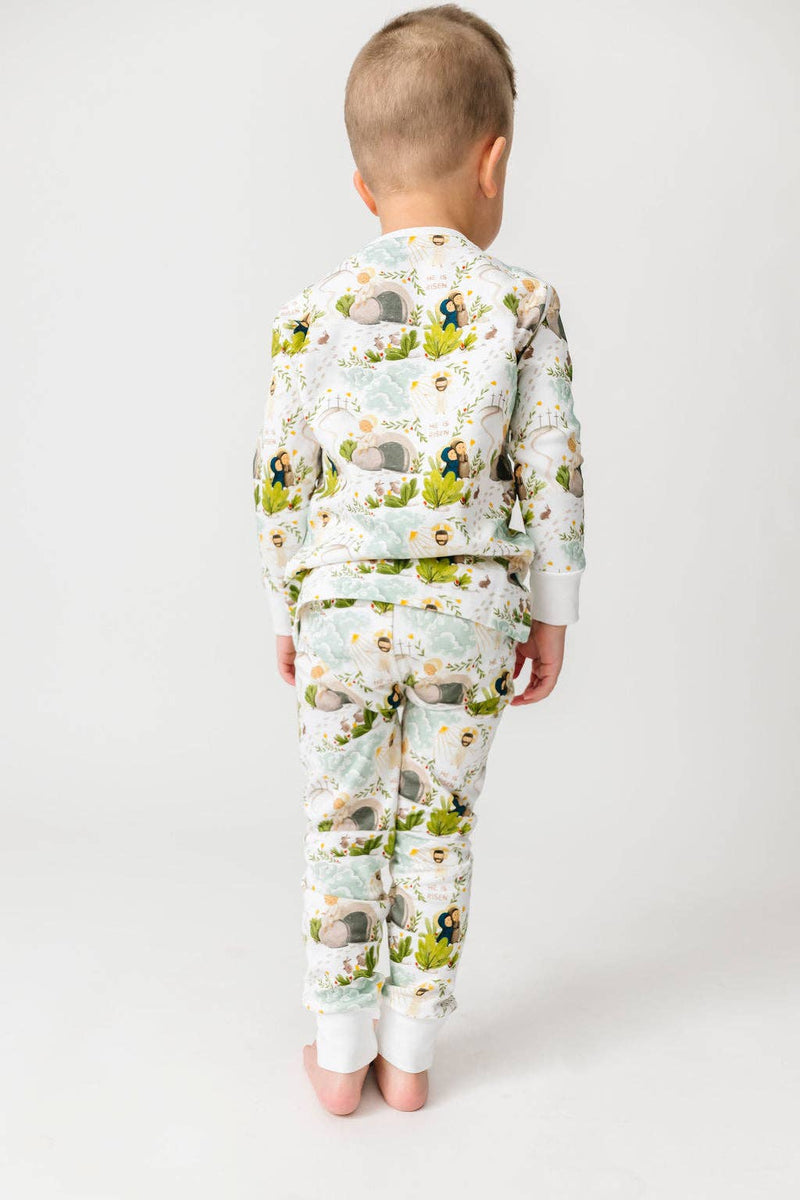 Holy Pals He Is Risen PJ Long Sleeve Set Cotton: 4