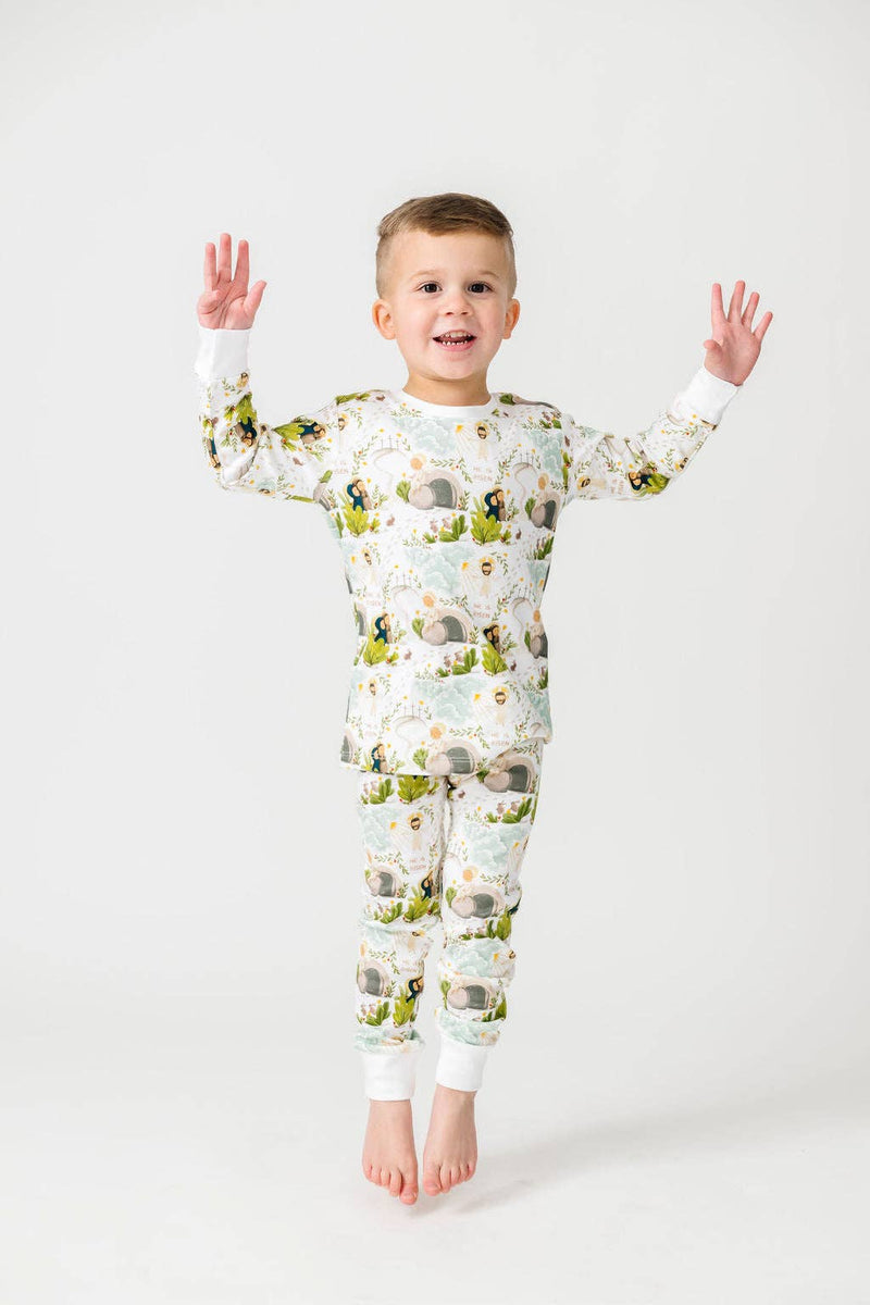 Holy Pals He Is Risen PJ Long Sleeve Set Cotton: 4