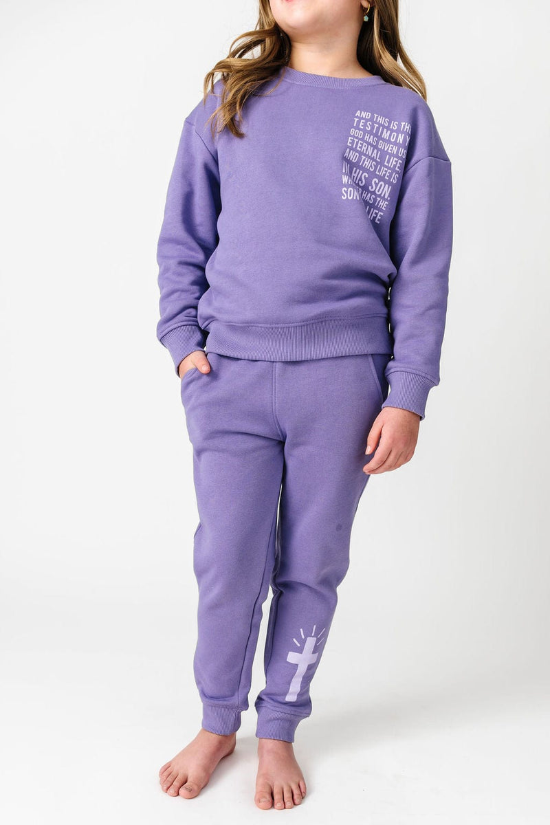 Holy Pals Jogger Eternal Life Purple Fleece Jogger