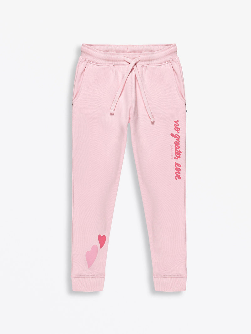 Holy Pals Jogger No Greater Love Pink Cotton Fleece Jogger