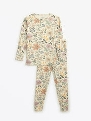 Holy Pals Long Sleeve Kids Pajama All Things Are Possible PJ Long Sleeve Set Ribbed Cotton-Bamboo Blend