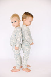 Holy Pals Long Sleeve Kids Pajama Walking on Water PJ Long Sleeve Set Ribbed Cotton-Bamboo Blend