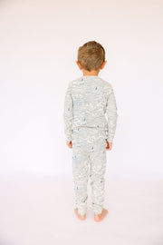 Holy Pals Long Sleeve Kids Pajama Walking on Water PJ Long Sleeve Set Ribbed Cotton-Bamboo Blend