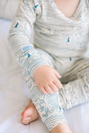 Holy Pals Long Sleeve Kids Pajama Walking on Water PJ Long Sleeve Set Ribbed Cotton-Bamboo Blend