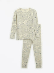 Holy Pals Long Sleeve Kids Pajama Walking on Water PJ Long Sleeve Set Ribbed Cotton-Bamboo Blend