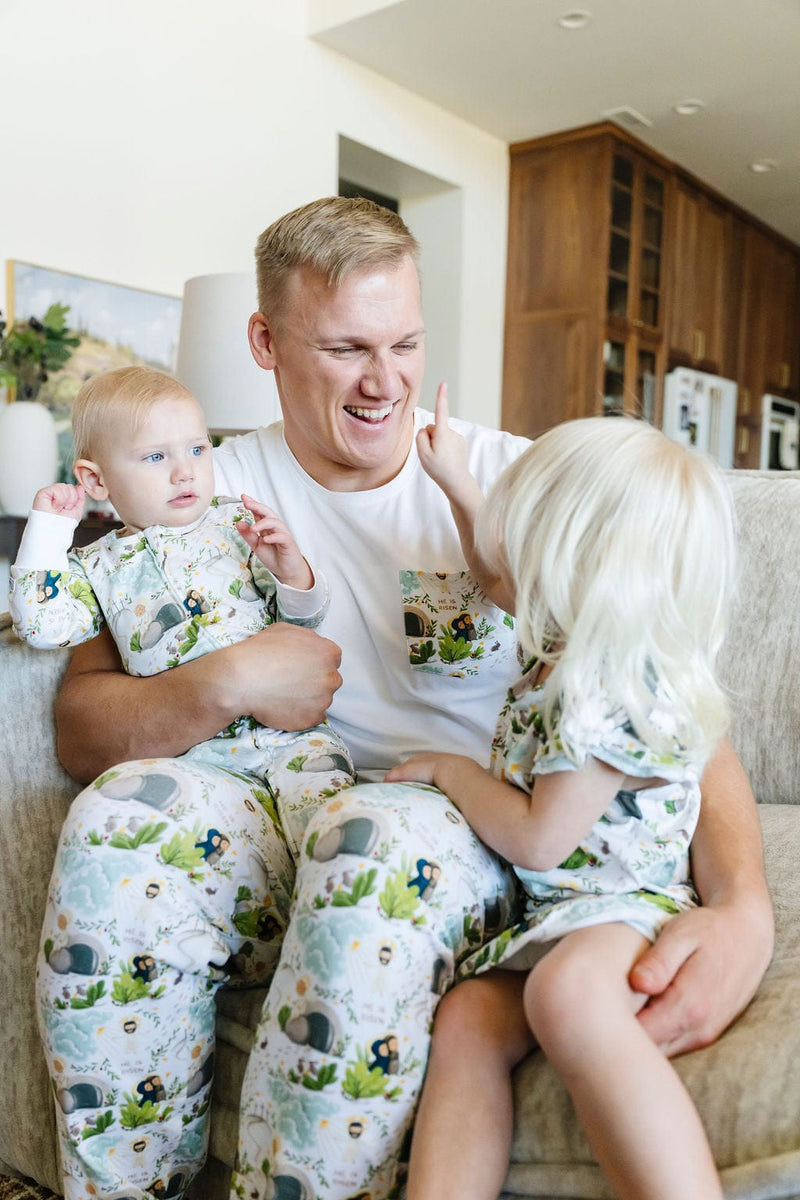 Holy Pals Men's He Is Risen Men's PJ Set Cotton